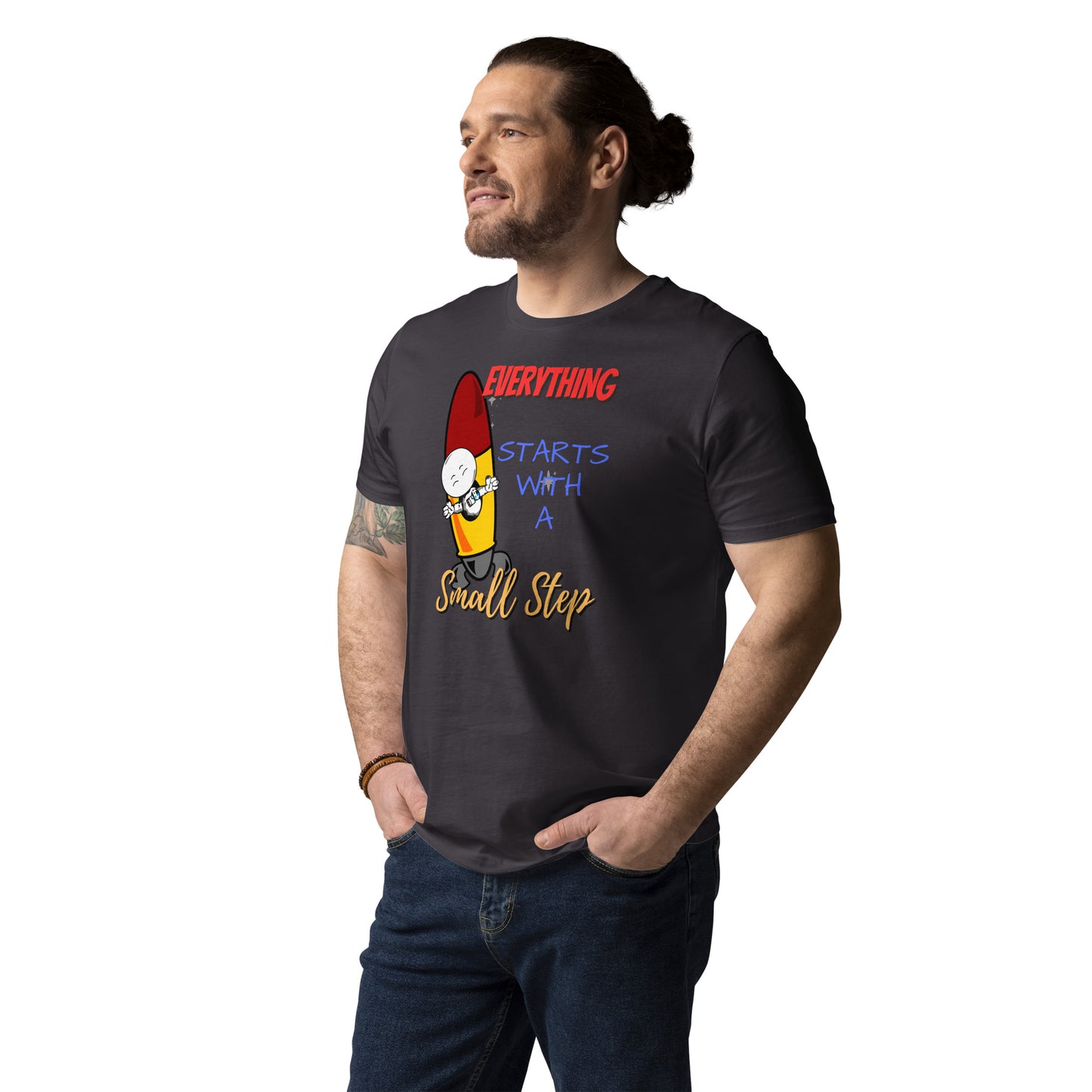 Everything Starts With A Small Step : Unisex organic cotton t-shirt