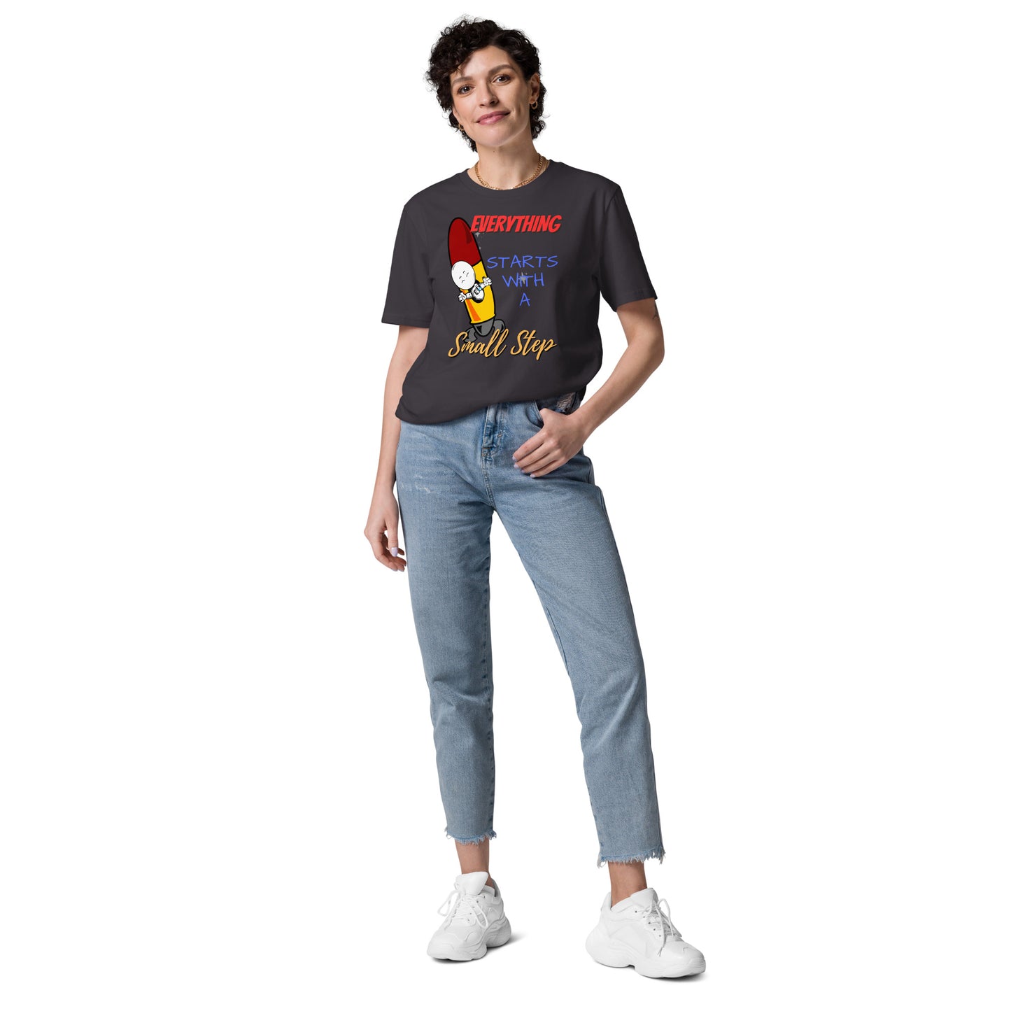 Everything Starts With A Small Step : Unisex organic cotton t-shirt