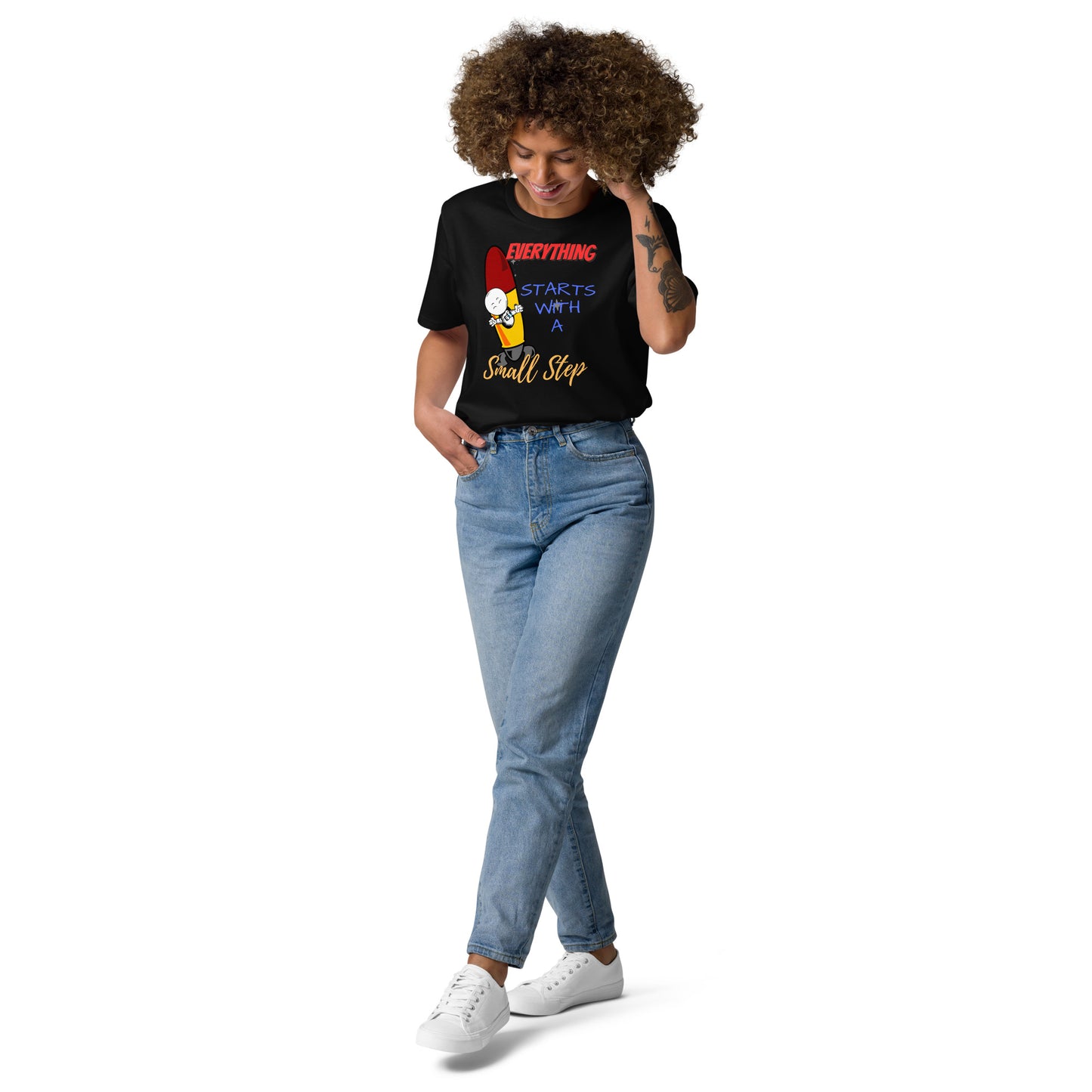 Everything Starts With A Small Step : Unisex organic cotton t-shirt