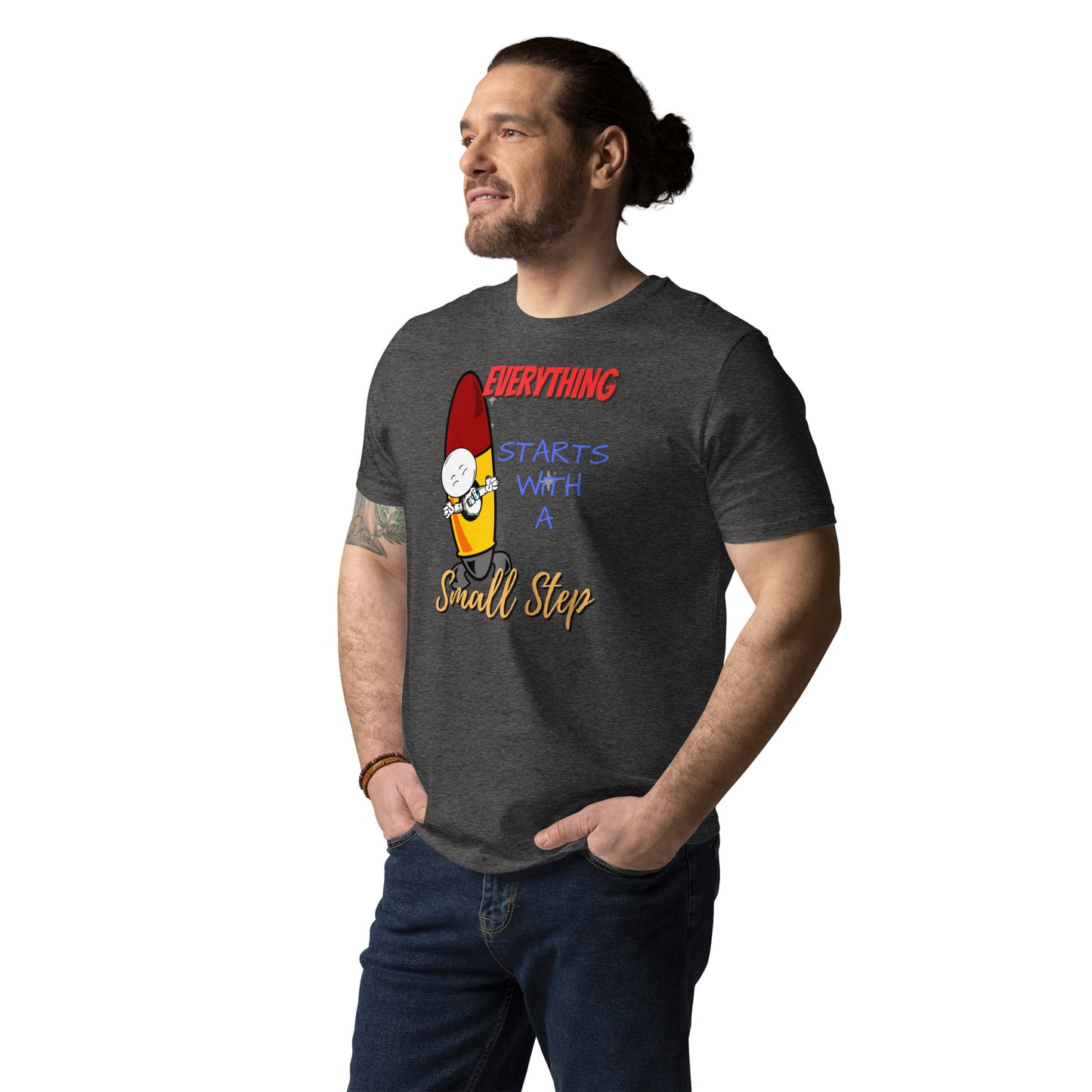 Everything Starts With A Small Step : Unisex organic cotton t-shirt