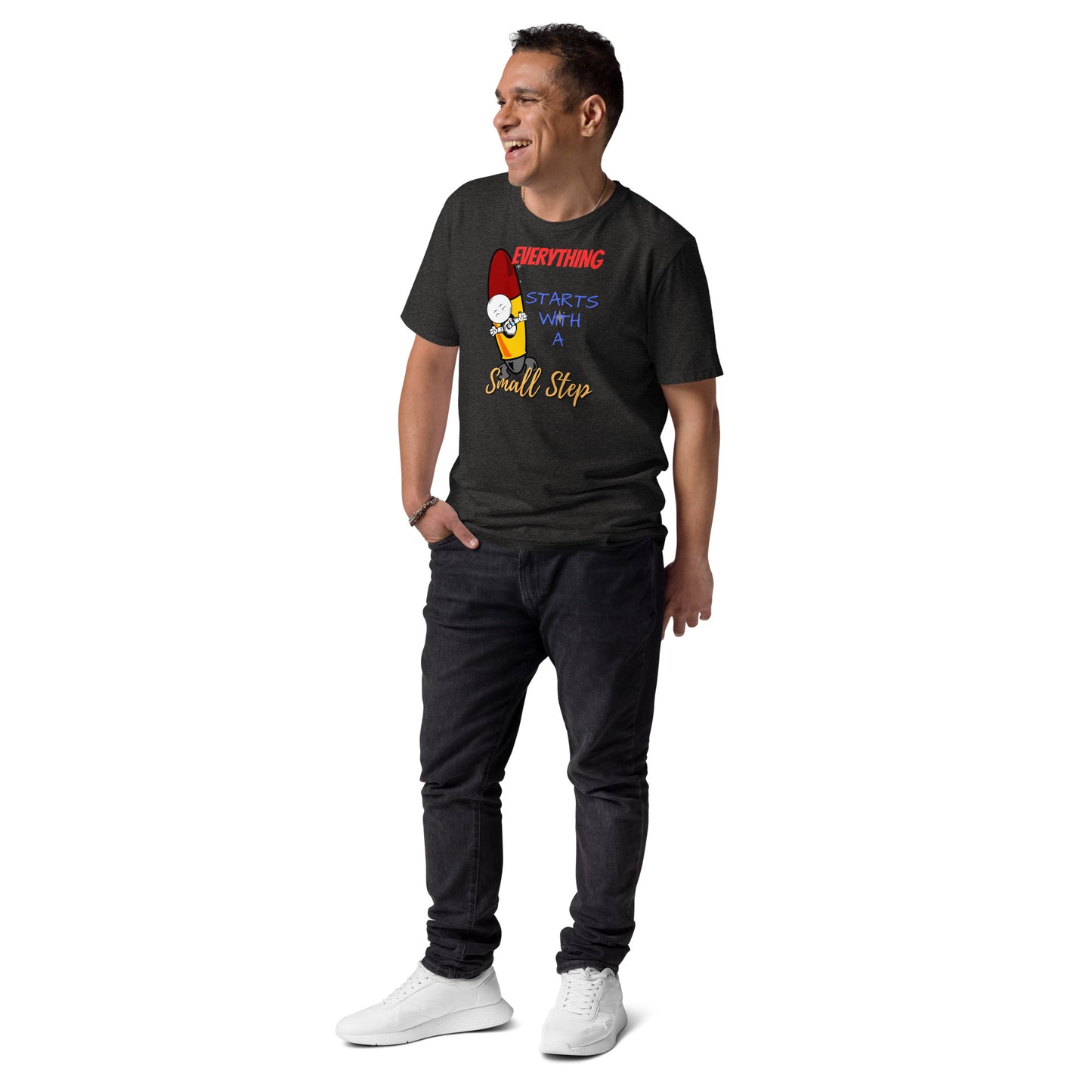 Everything Starts With A Small Step : Unisex organic cotton t-shirt