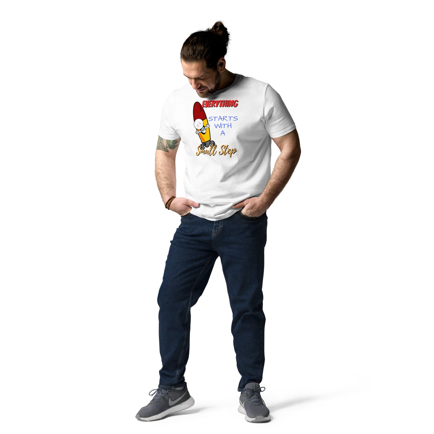 Everything Starts With A Small Step : Unisex organic cotton t-shirt