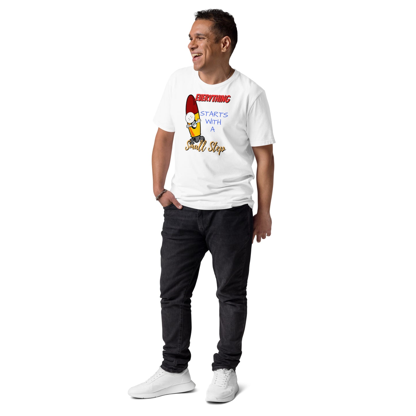 Everything Starts With A Small Step : Unisex organic cotton t-shirt