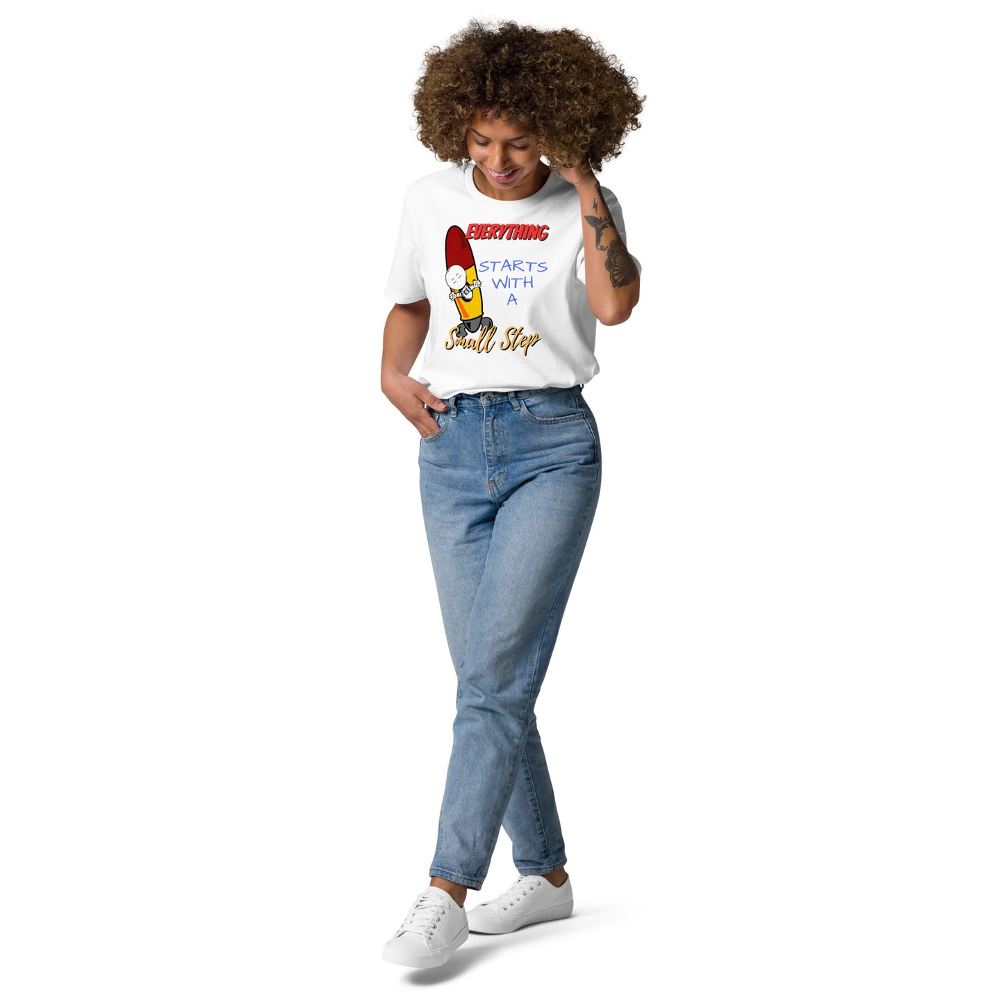 Everything Starts With A Small Step : Unisex organic cotton t-shirt