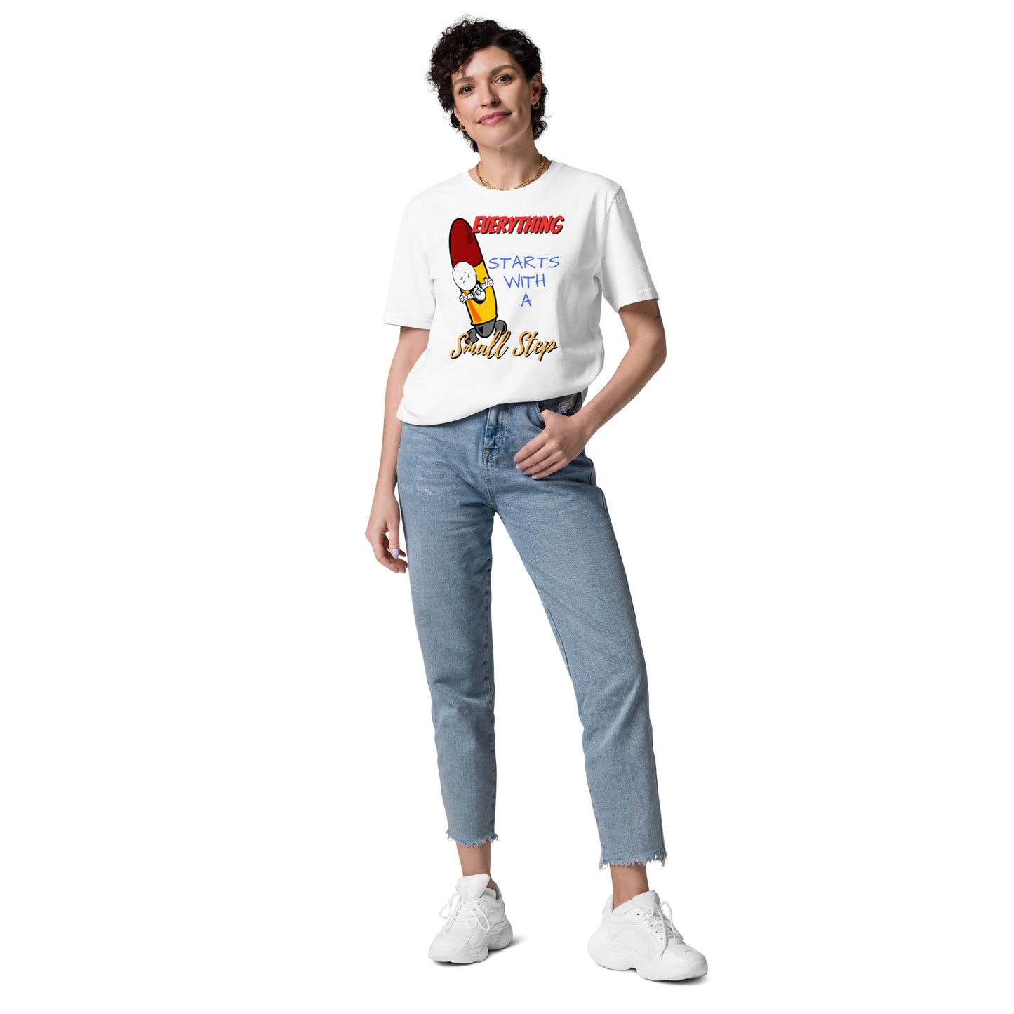 Everything Starts With A Small Step : Unisex organic cotton t-shirt