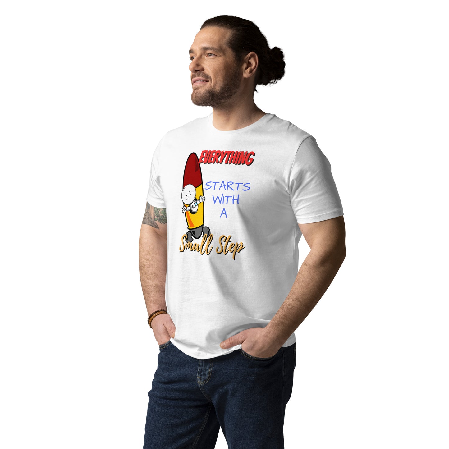 Everything Starts With A Small Step : Unisex organic cotton t-shirt