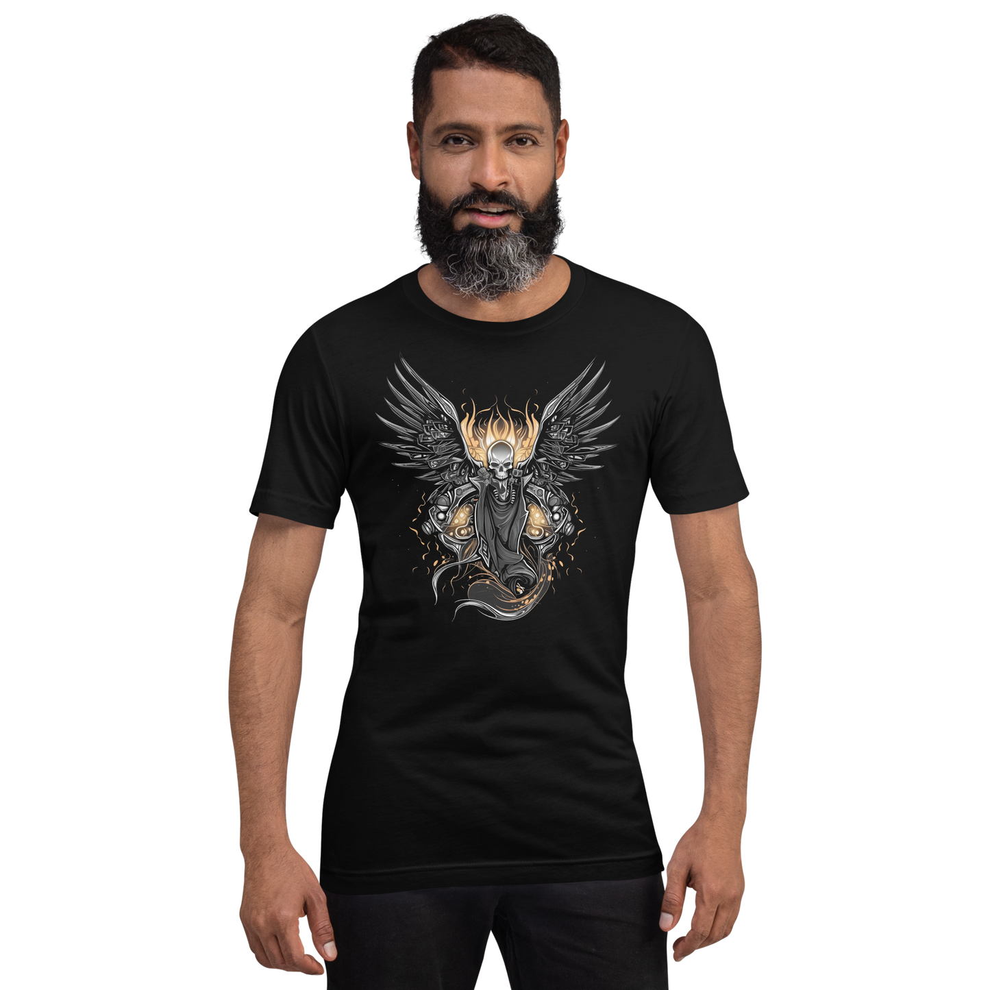 Biker Rock Style Unisex t-shirt : Winged Spirit.