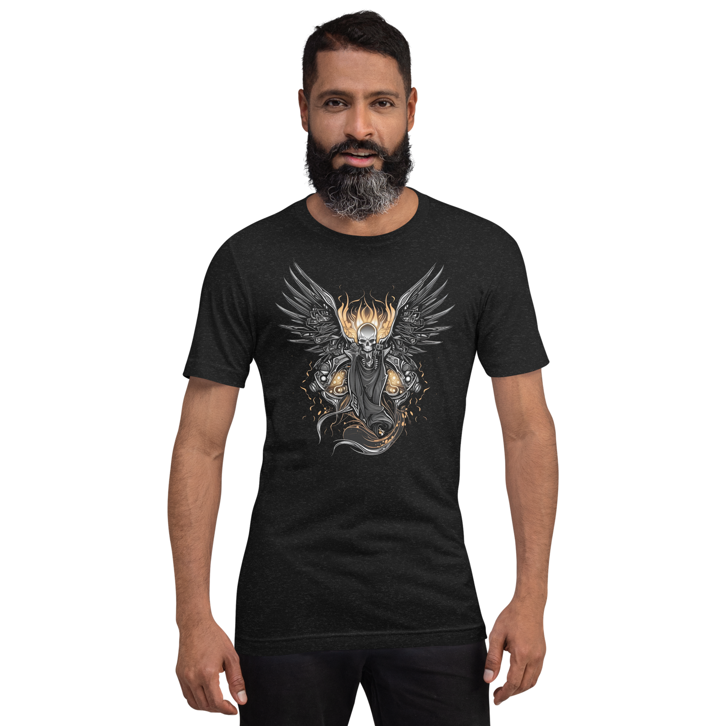 Biker Rock Style Unisex t-shirt : Winged Spirit.