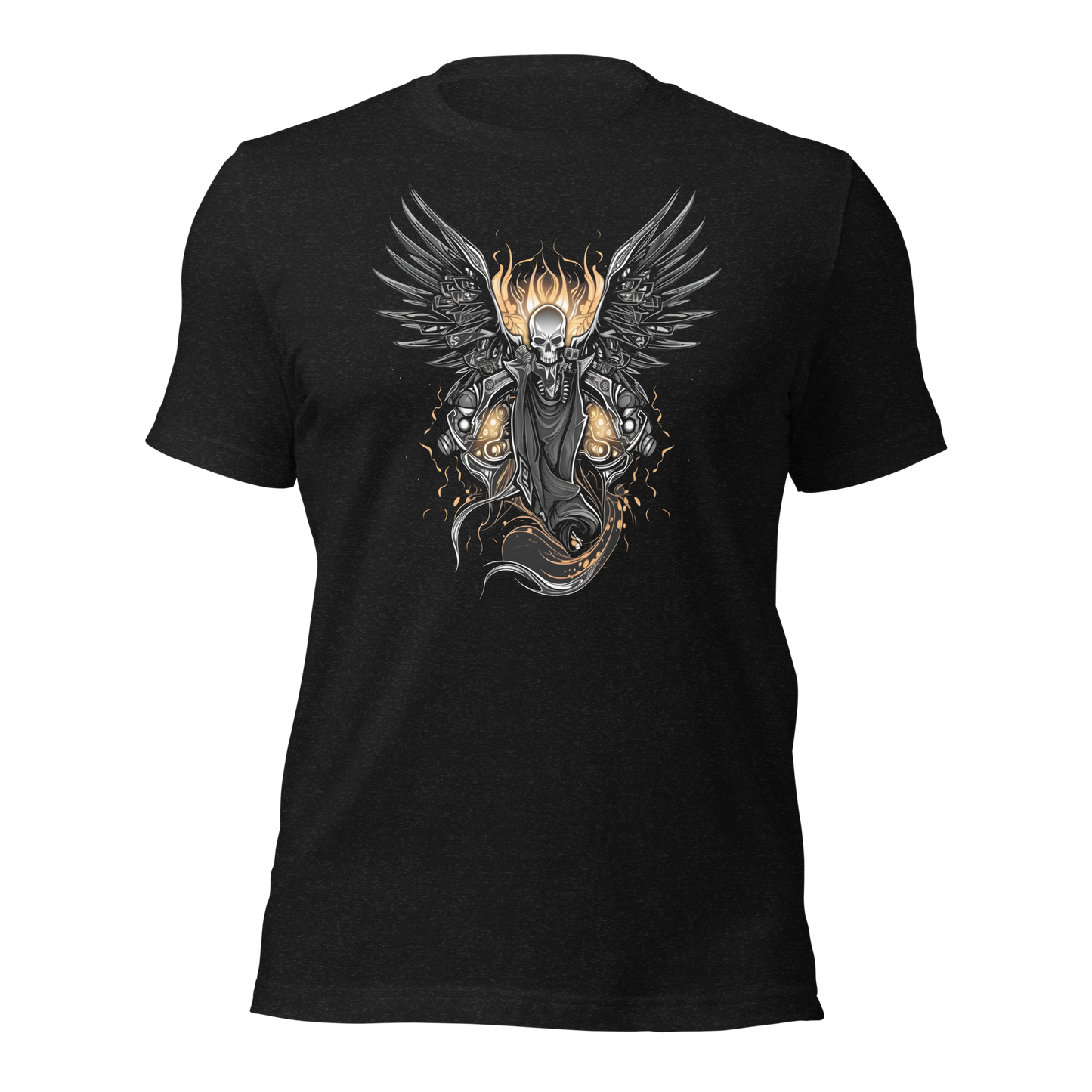 Biker Rock Style Unisex t-shirt : Winged Spirit.