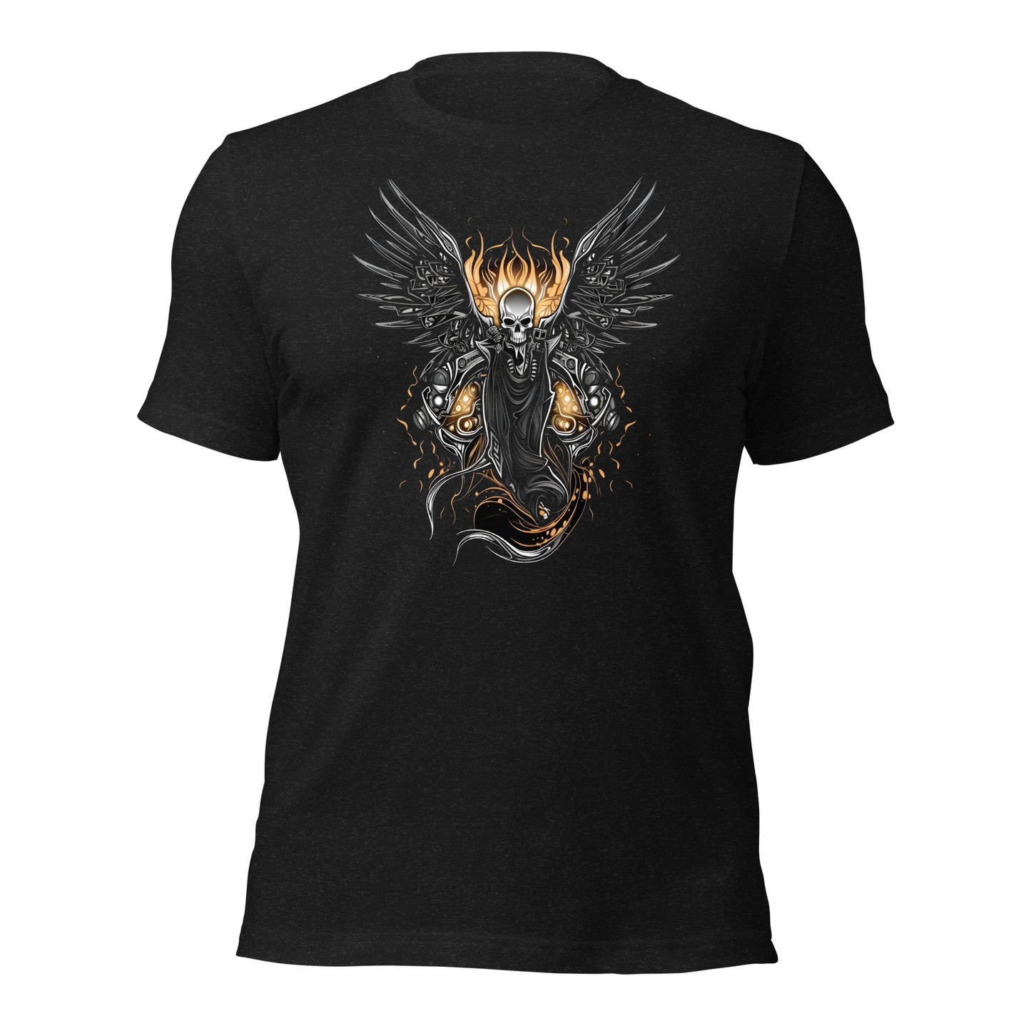 Biker Rock Style Unisex t-shirt : Winged Spirit.
