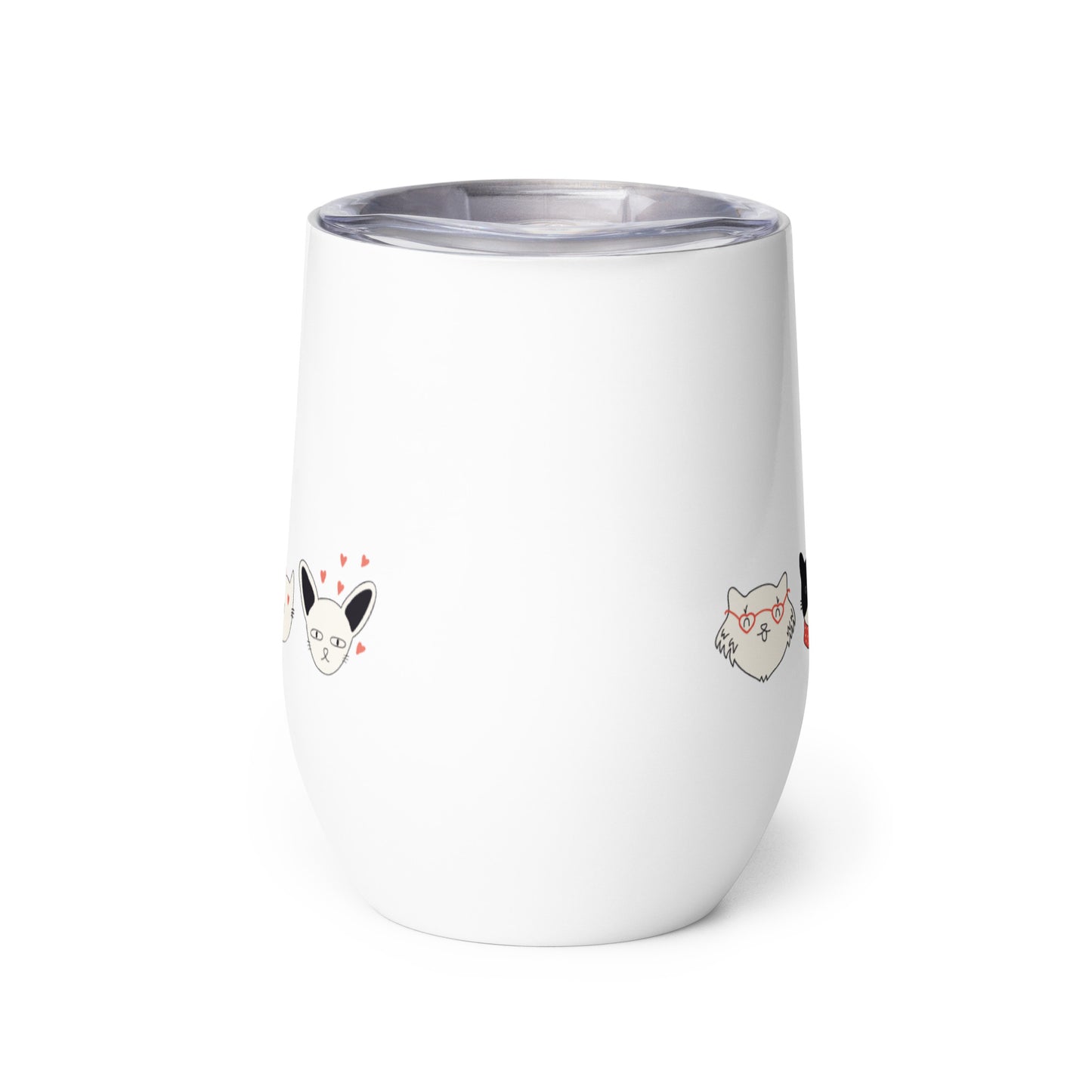 It's Not Drinking Alone, If The Cat Is Home : Wine tumbler