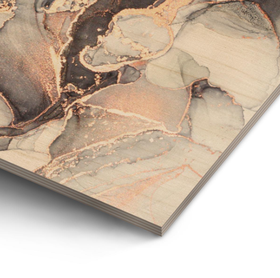 Wood Prints : Twin Photo Display (Personalised Mothers Day) Castle Mist.