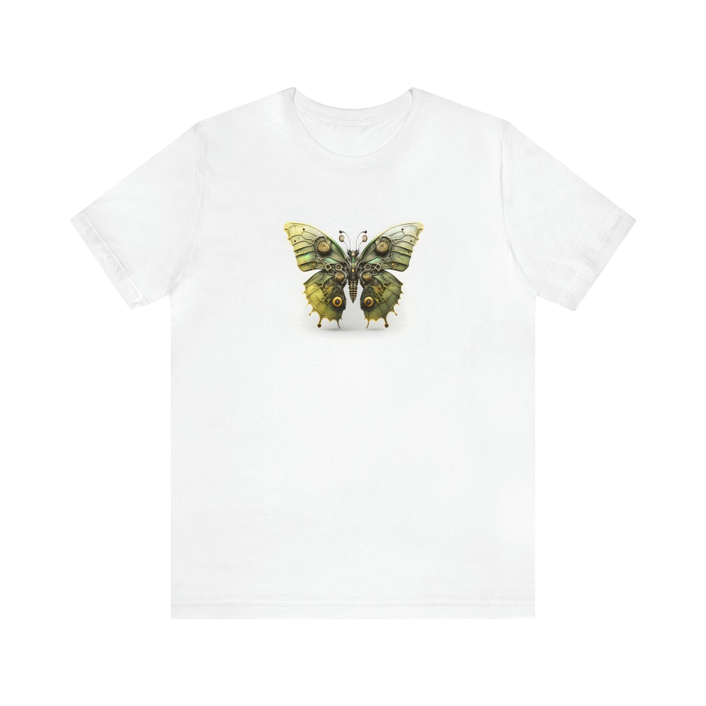 Steam Punk Butterfly Green Acid design, Unisex Jersey Short Sleeve Tee,
