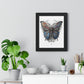 Steam Punk Style Butterfly Framed Vertical Poster, Iridescent Oils