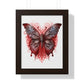Steam Punk Style Butterfly Framed Vertical Poster, Hydrolic Red