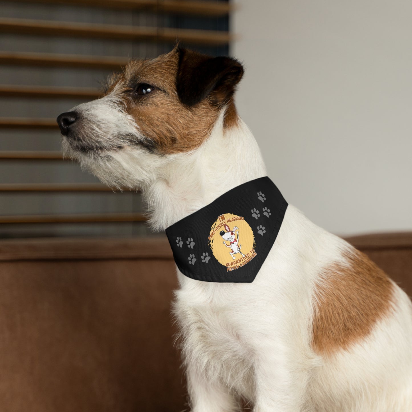 I'm Paws-itively Hilarious, Guaranteed to Fetch Laughter! Pet Bandana Collar