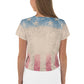 Stand for the flag, Kneel for the Cross. All-Over Print Crop Tee