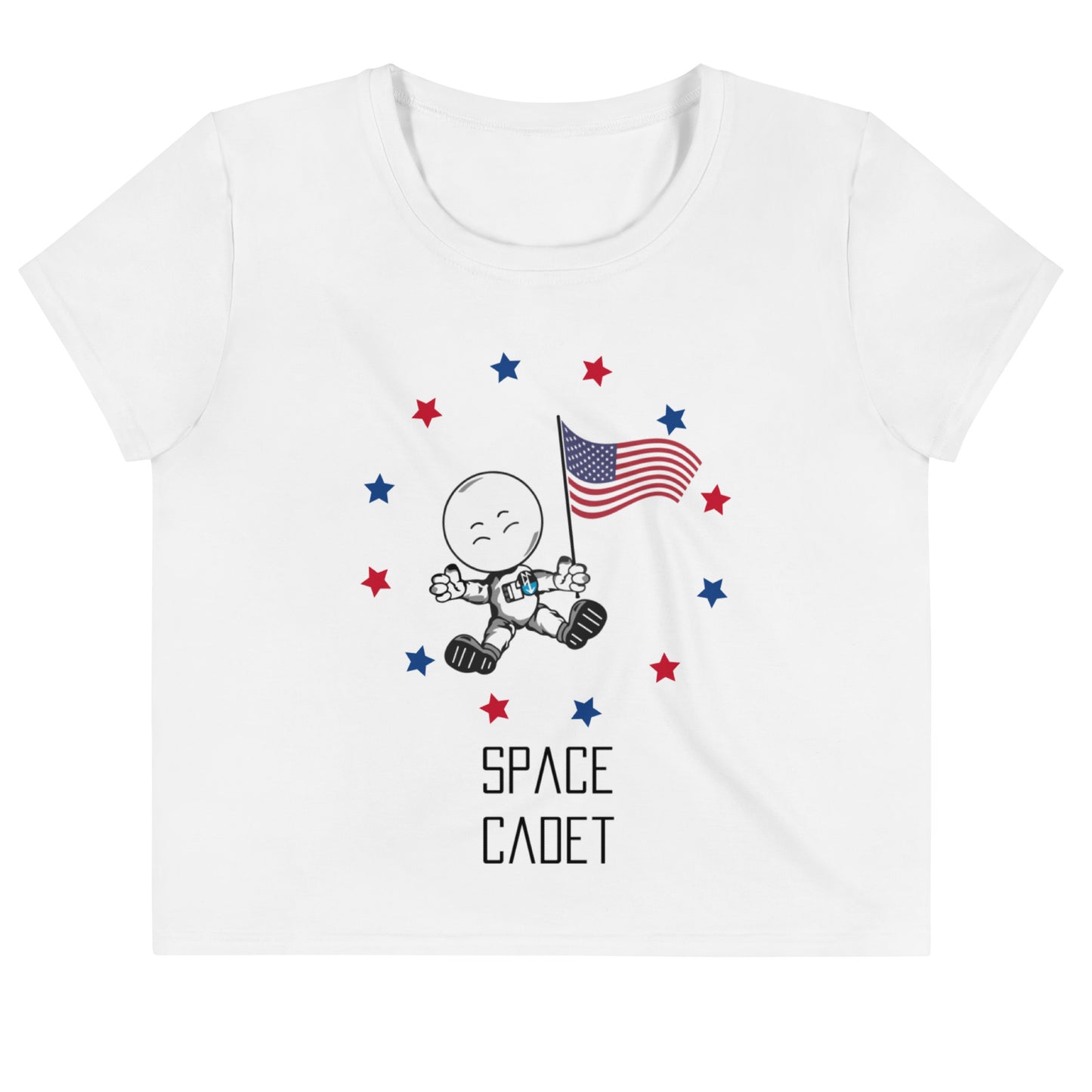 USA Space Cadet All-Over Print Crop Tee