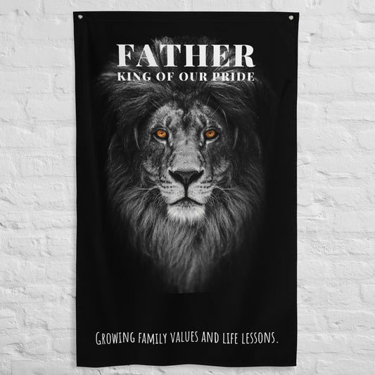 Fathers Day, Dad, Father, King of Our Pride Wall Art Flag