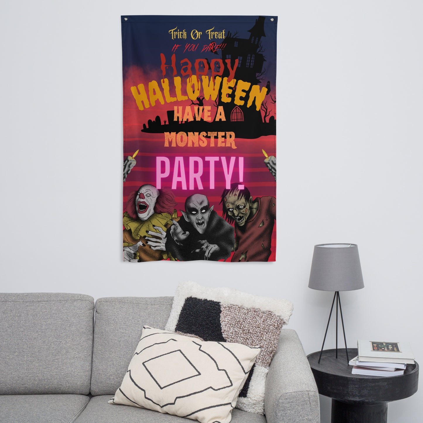 Wall Art Halloween Decoration, Welcome To Our Halloween Party