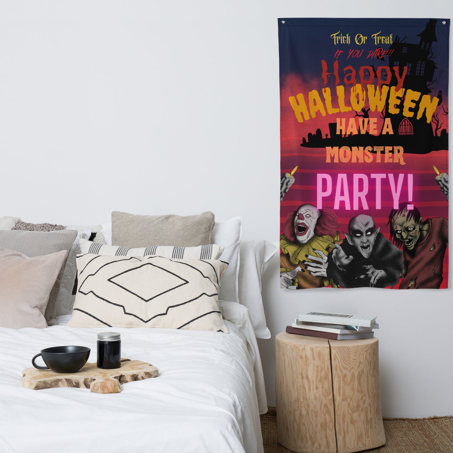 Wall Art Halloween Decoration, Welcome To Our Halloween Party