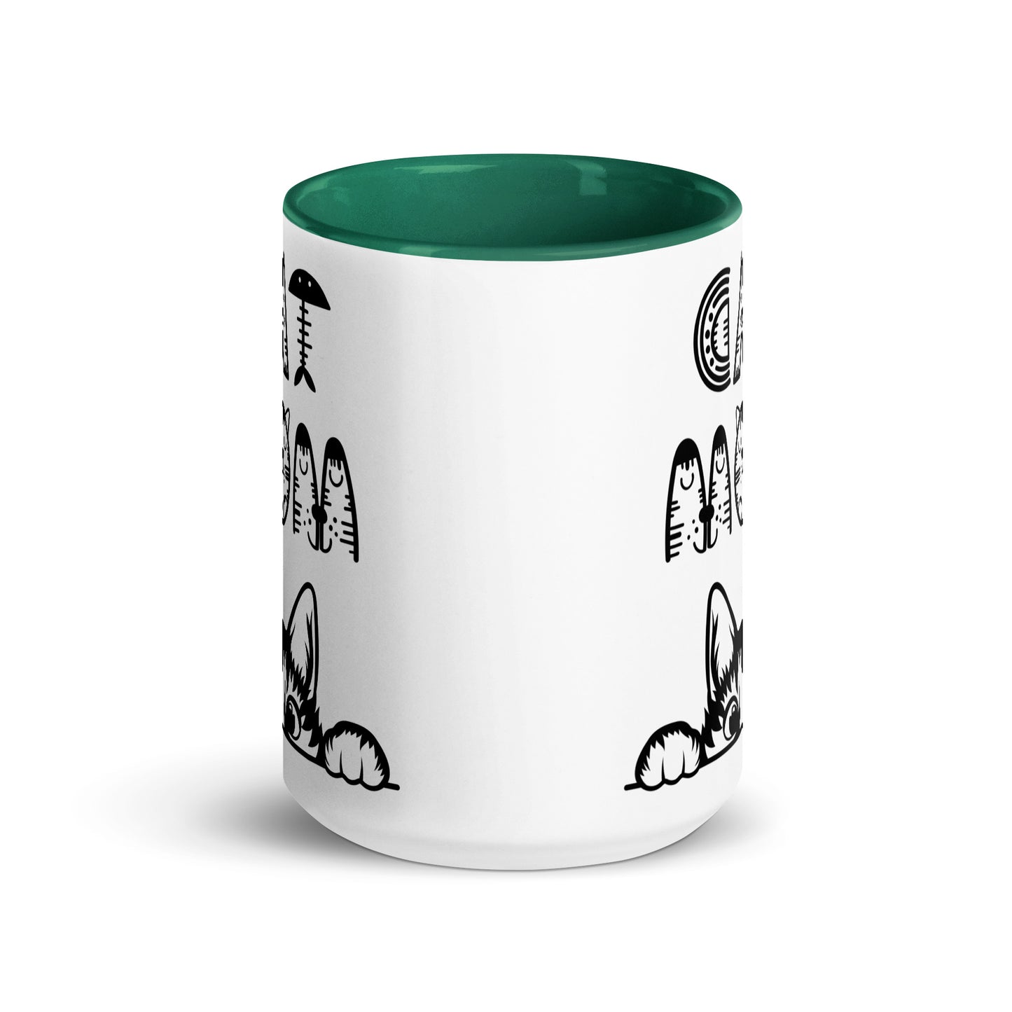 Cat Mom, Cat lovers Mug with Color Inside. For all Crazy Cat ladys and kitten mums everywhere that enjoy a coffee or tea.