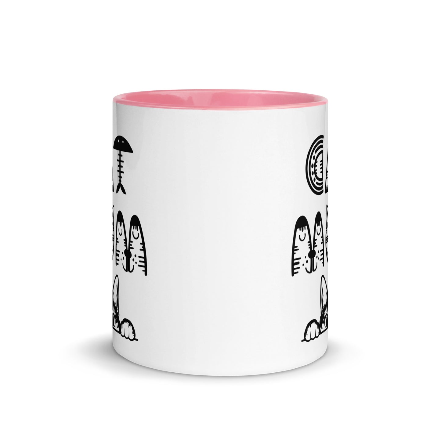 Cat Mom, Cat lovers Mug with Color Inside. For all Crazy Cat ladys and kitten mums everywhere that enjoy a coffee or tea.