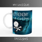 Astronomy & Coffee Ice Blue Nebula White 11oz Ceramic Mug