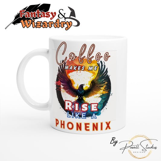 Phoenix Rising White 11oz Ceramic Mug