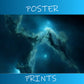 The Deep Blue (part of a collection of Nebula prints) Fantasy Nebula Premium Matte Paper Poster