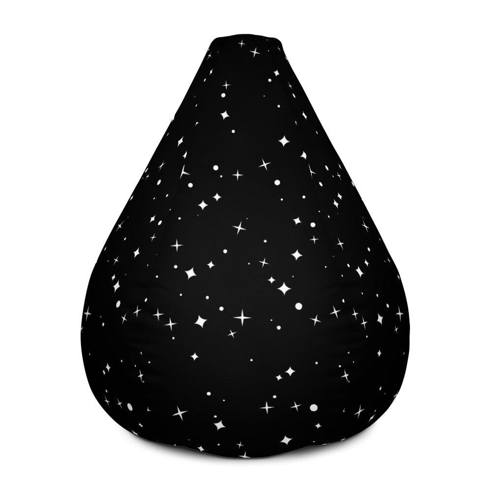 black with star backdrop : Bean Bag Chair Cover