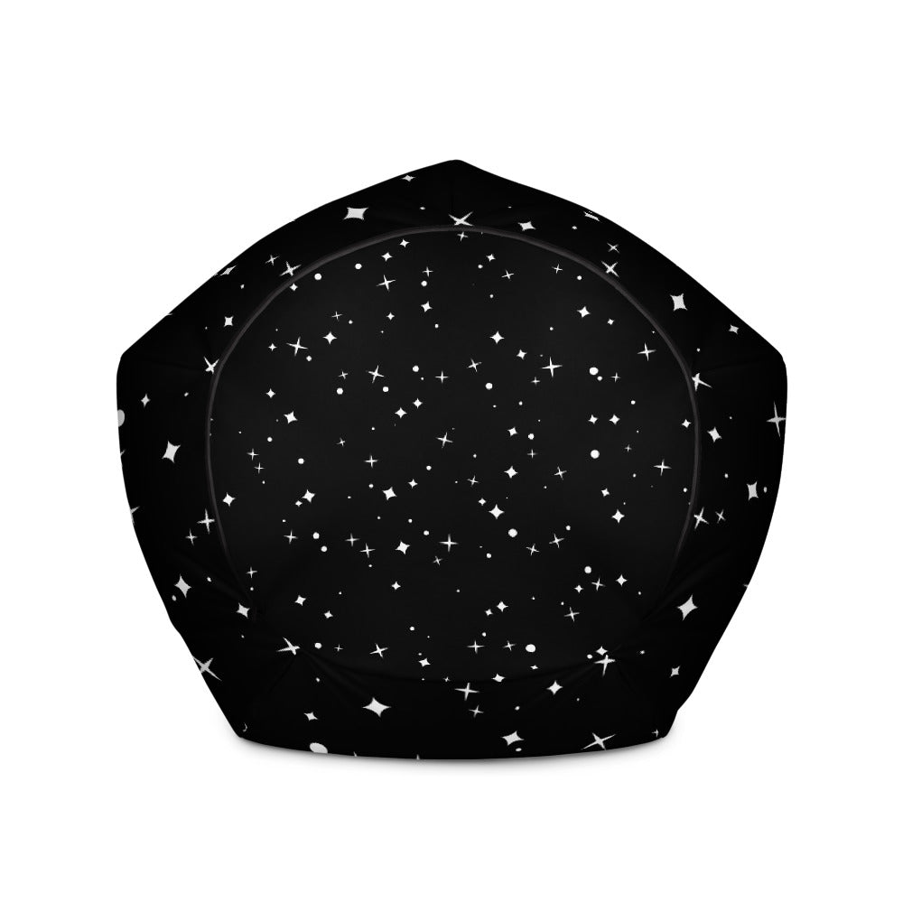 black with star backdrop : Bean Bag Chair Cover