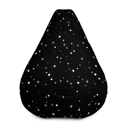 black with star backdrop : Bean Bag Chair Cover