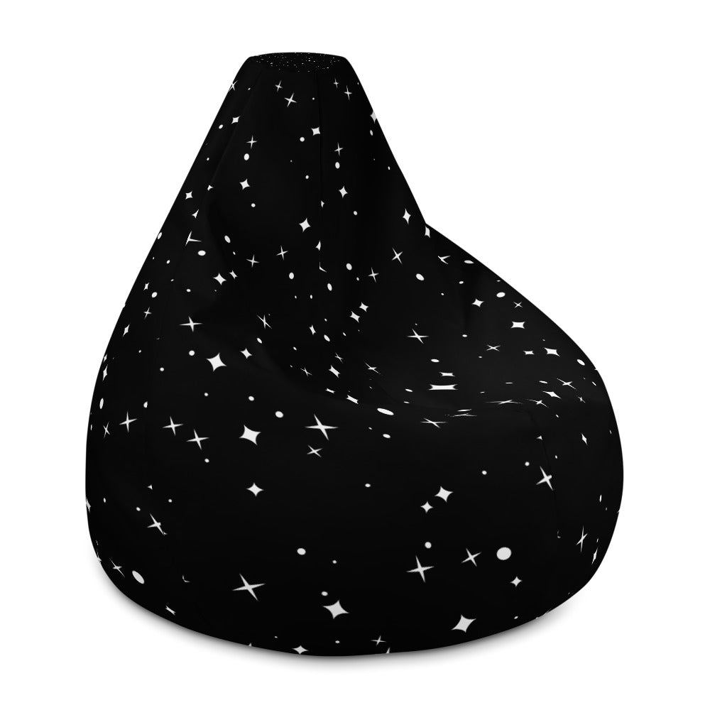 black with star backdrop : Bean Bag Chair Cover