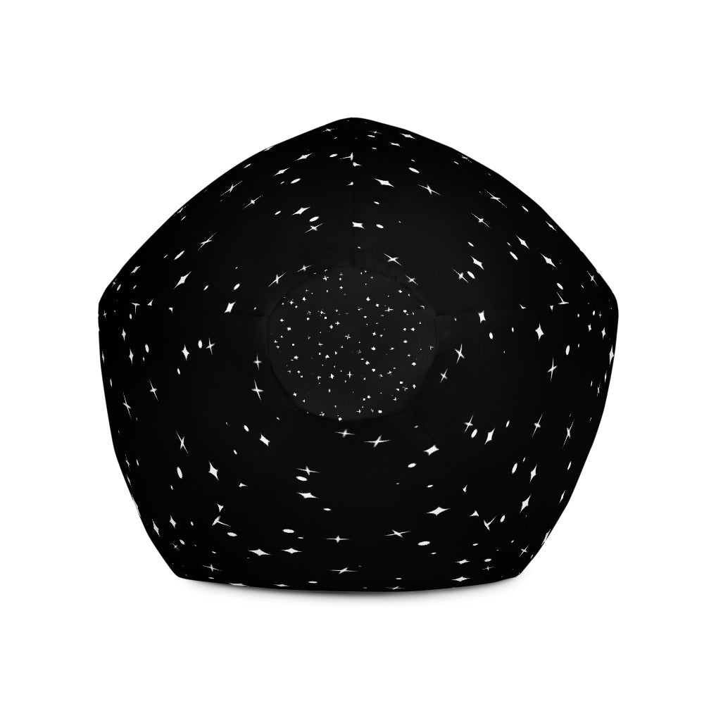 black with star backdrop : Bean Bag Chair Cover