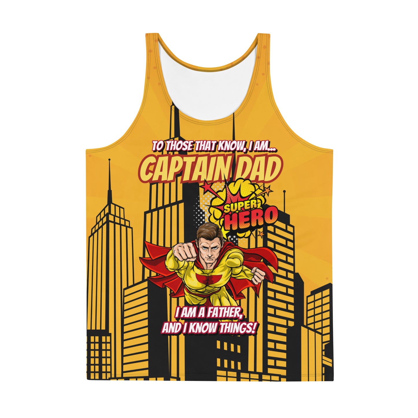 Captain Dad, Super Hero : Unisex Tank Top