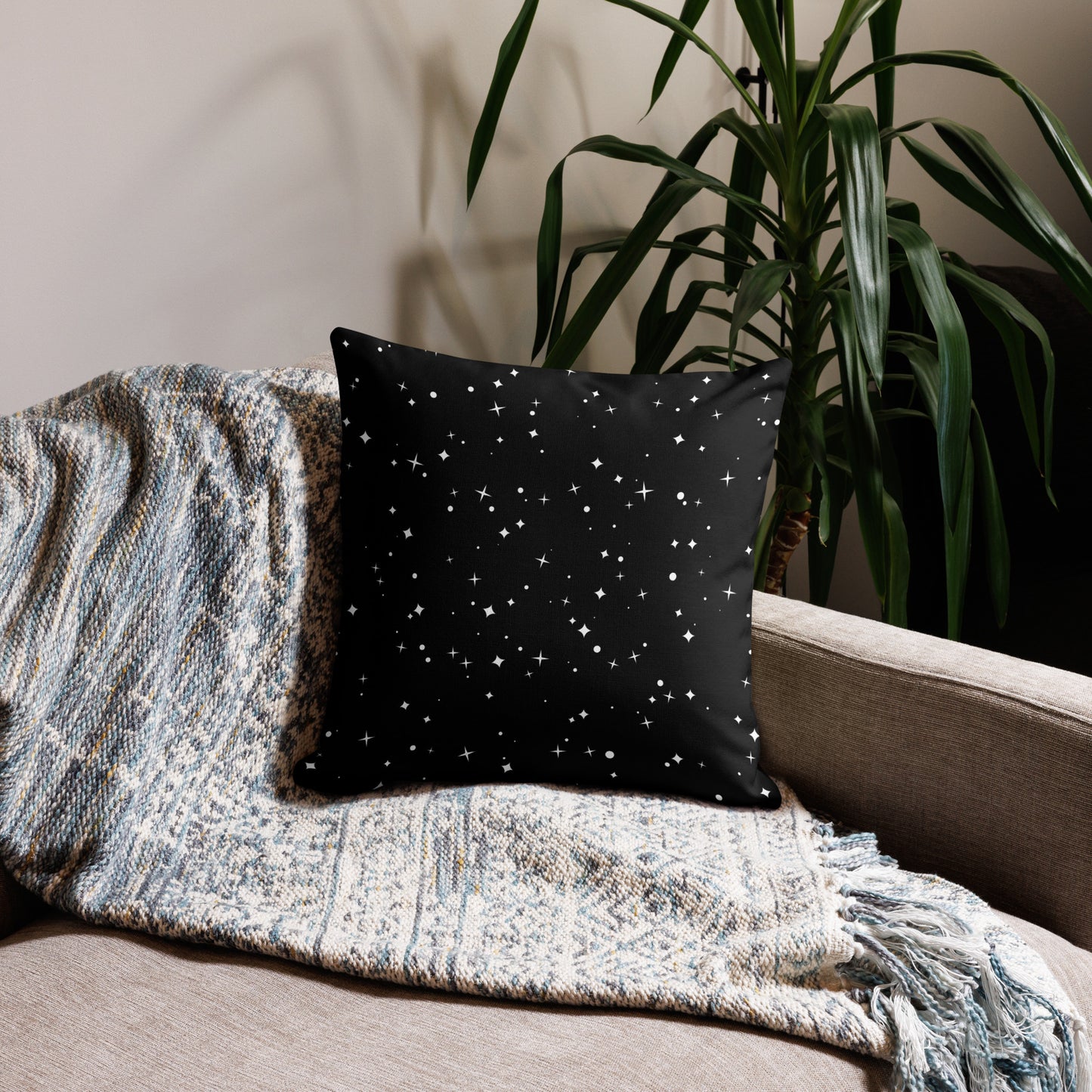 Star on Black backgound : Premium Pillow