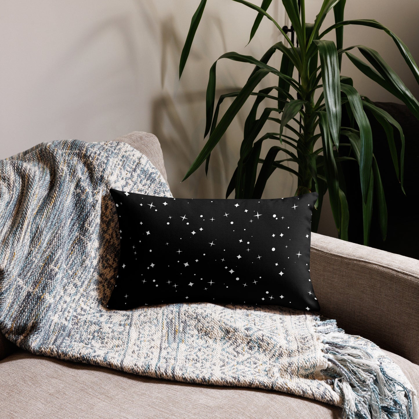 Star on Black backgound : Premium Pillow