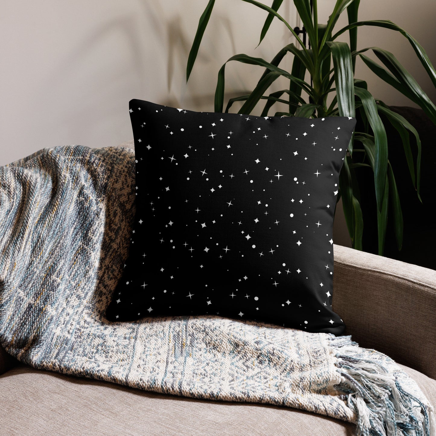 Star on Black backgound : Premium Pillow