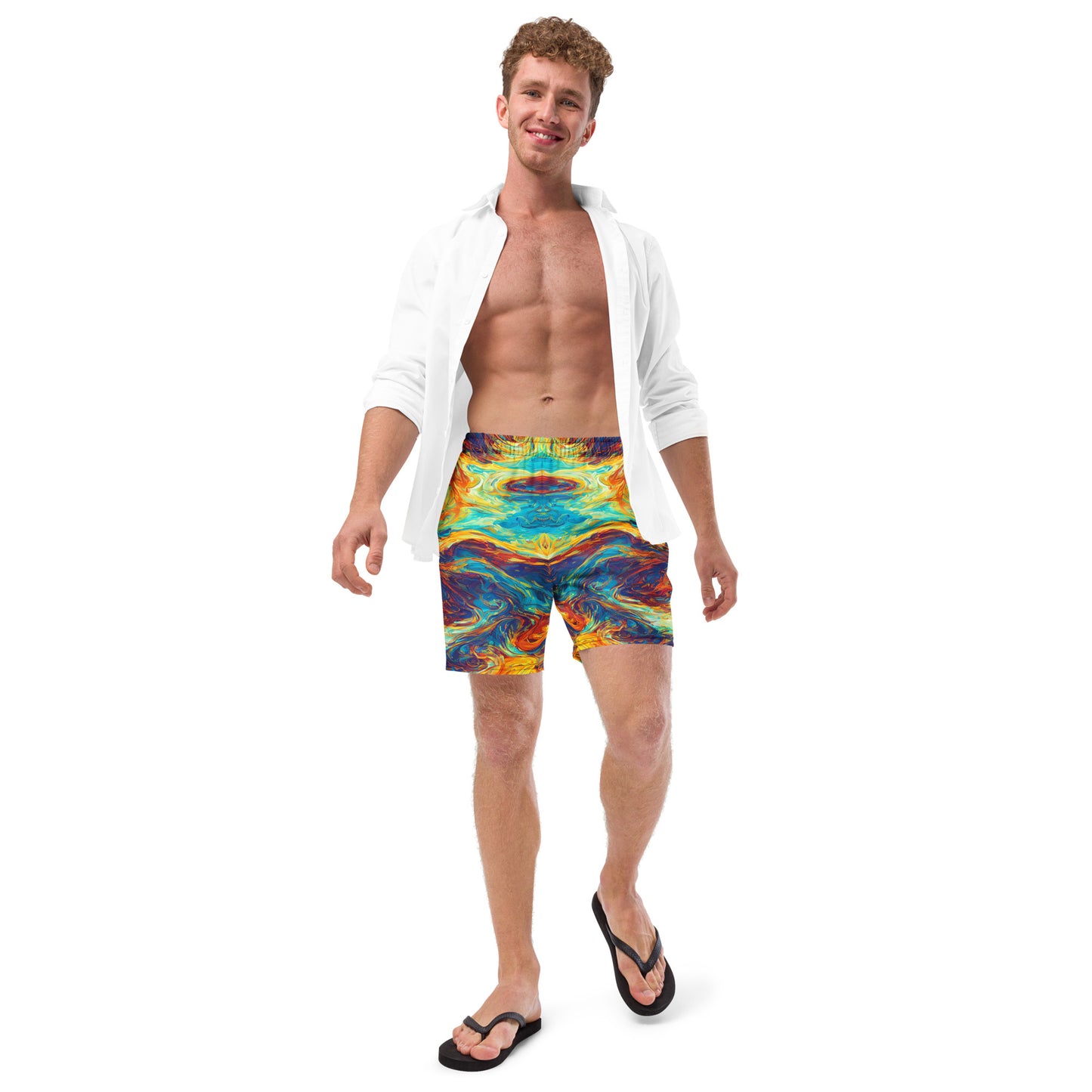 Flaming Confusion : Men's swim trunks