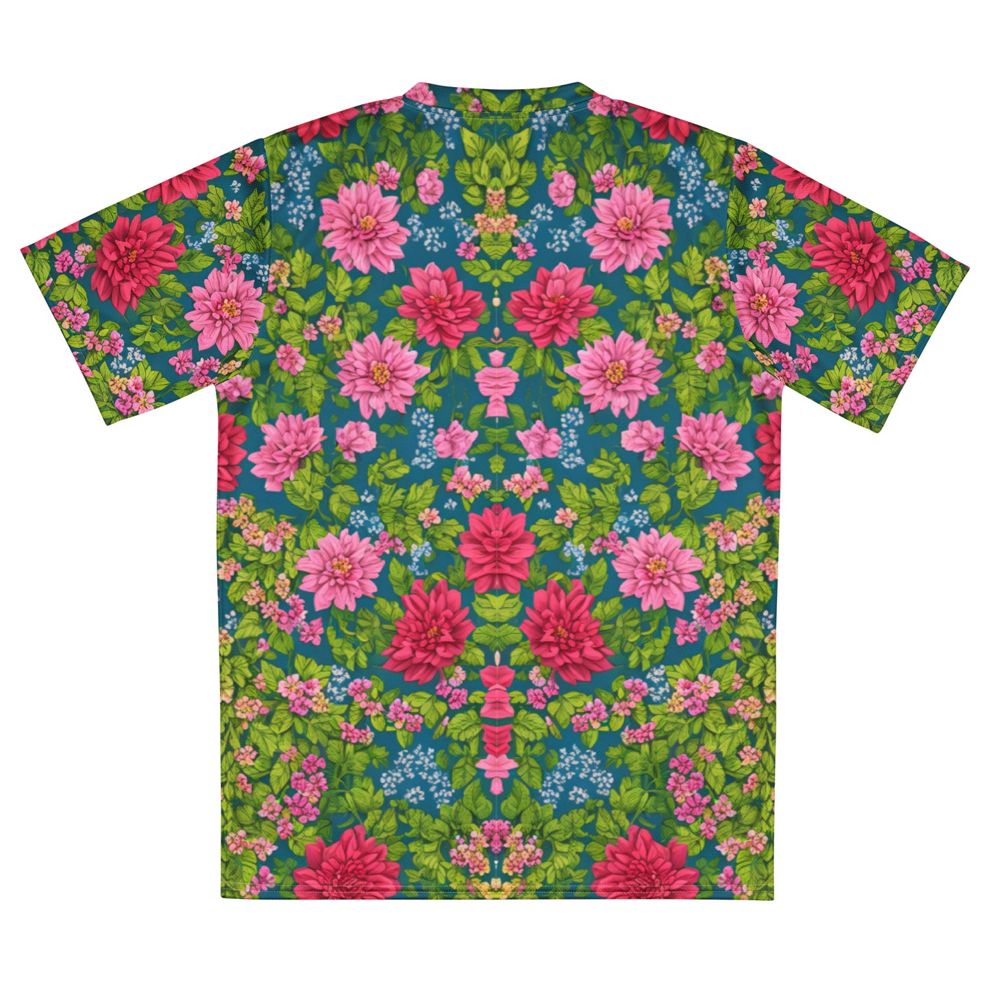 Red Rose Floral Recycled unisex sports jersey
