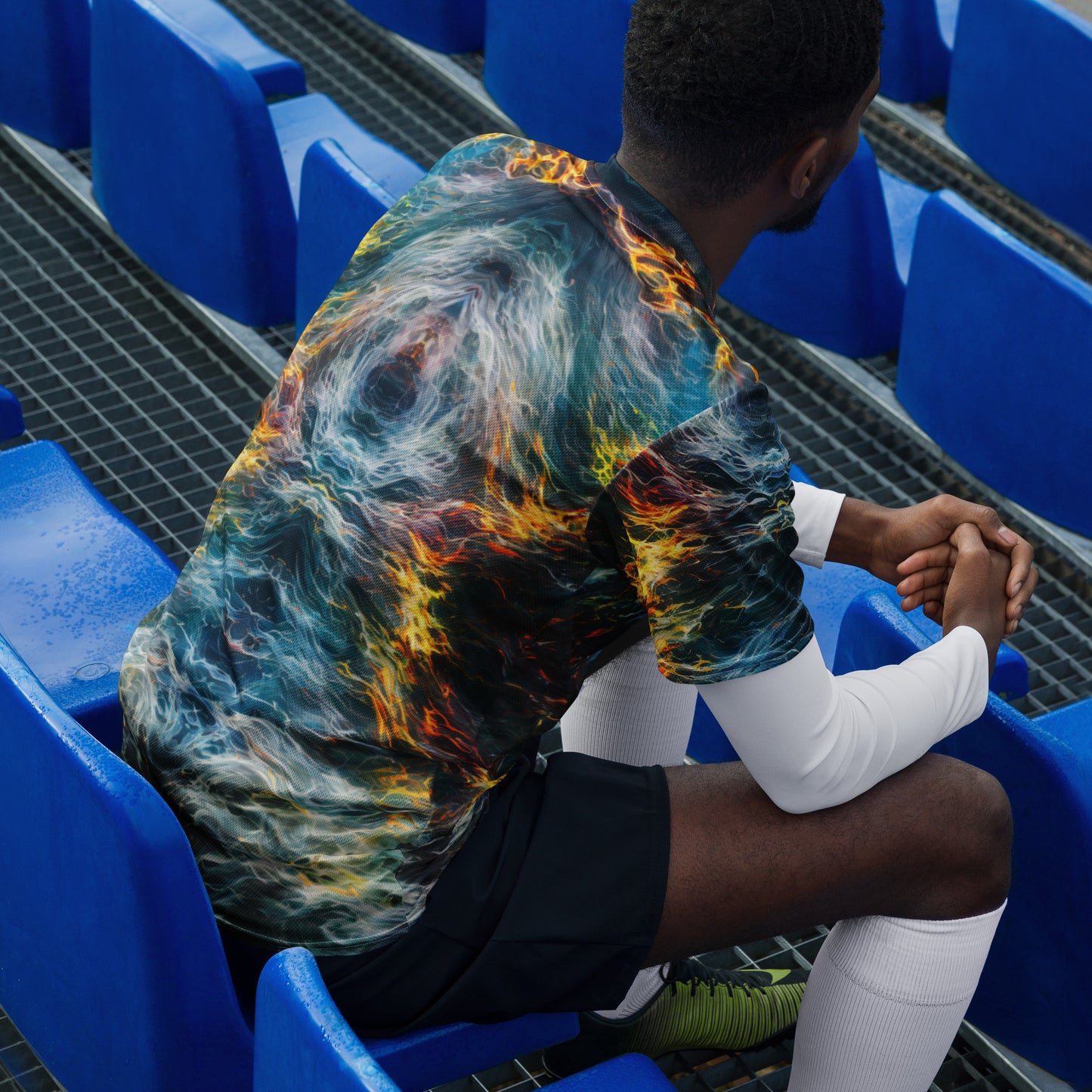 Distorted Universe : Recycled unisex sports jersey
