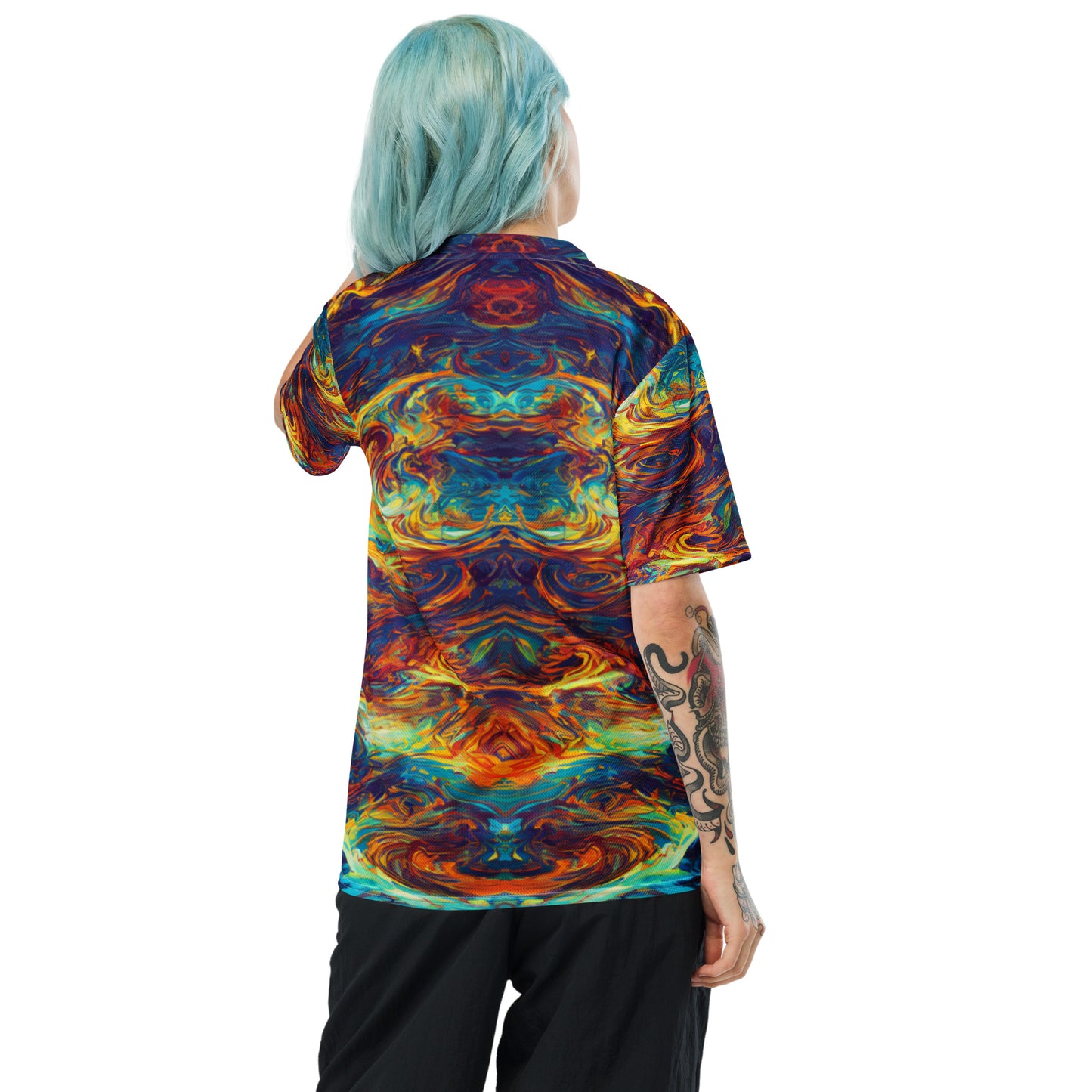 Flaming Confusion : Recycled unisex sports jersey