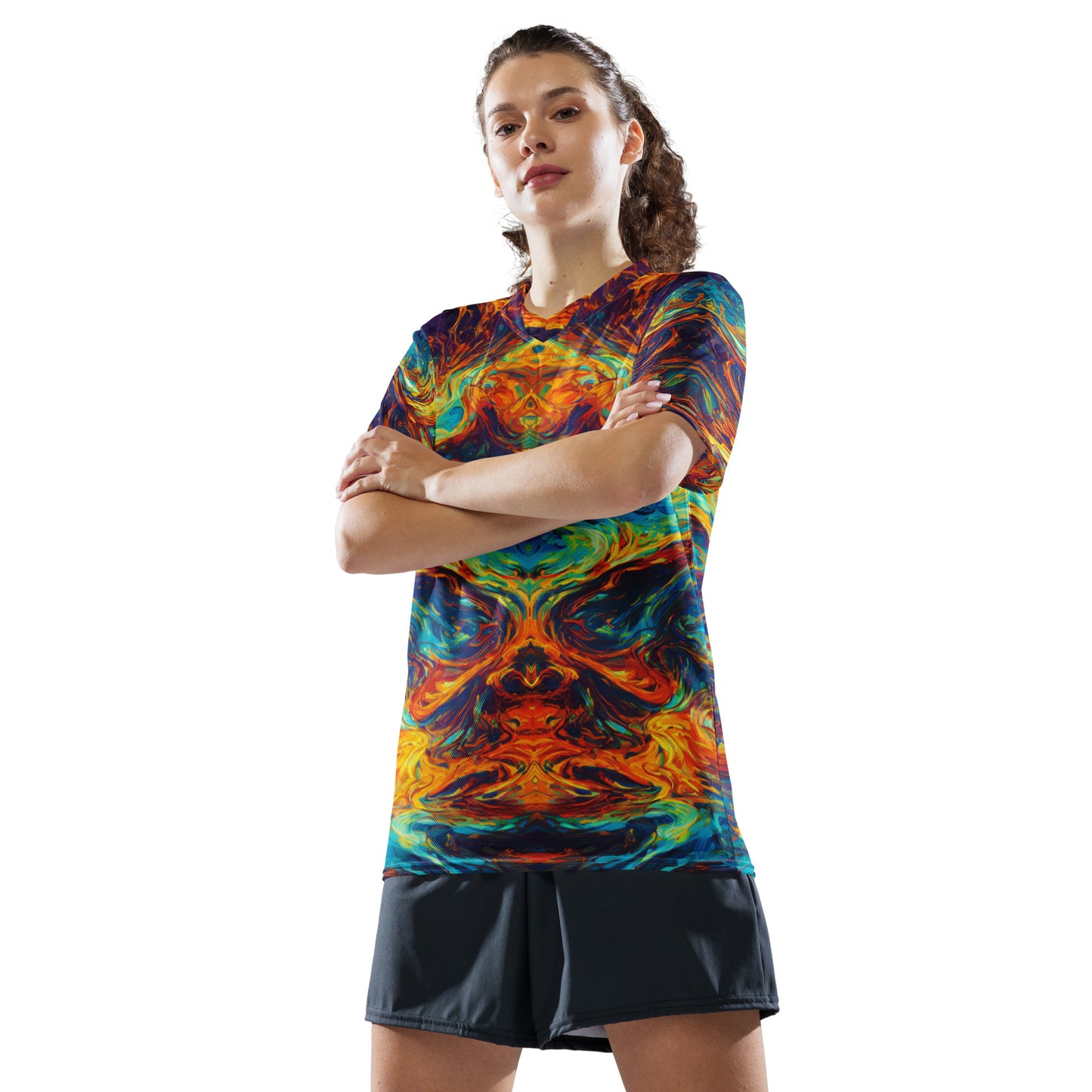 Flaming Confusion : Recycled unisex sports jersey