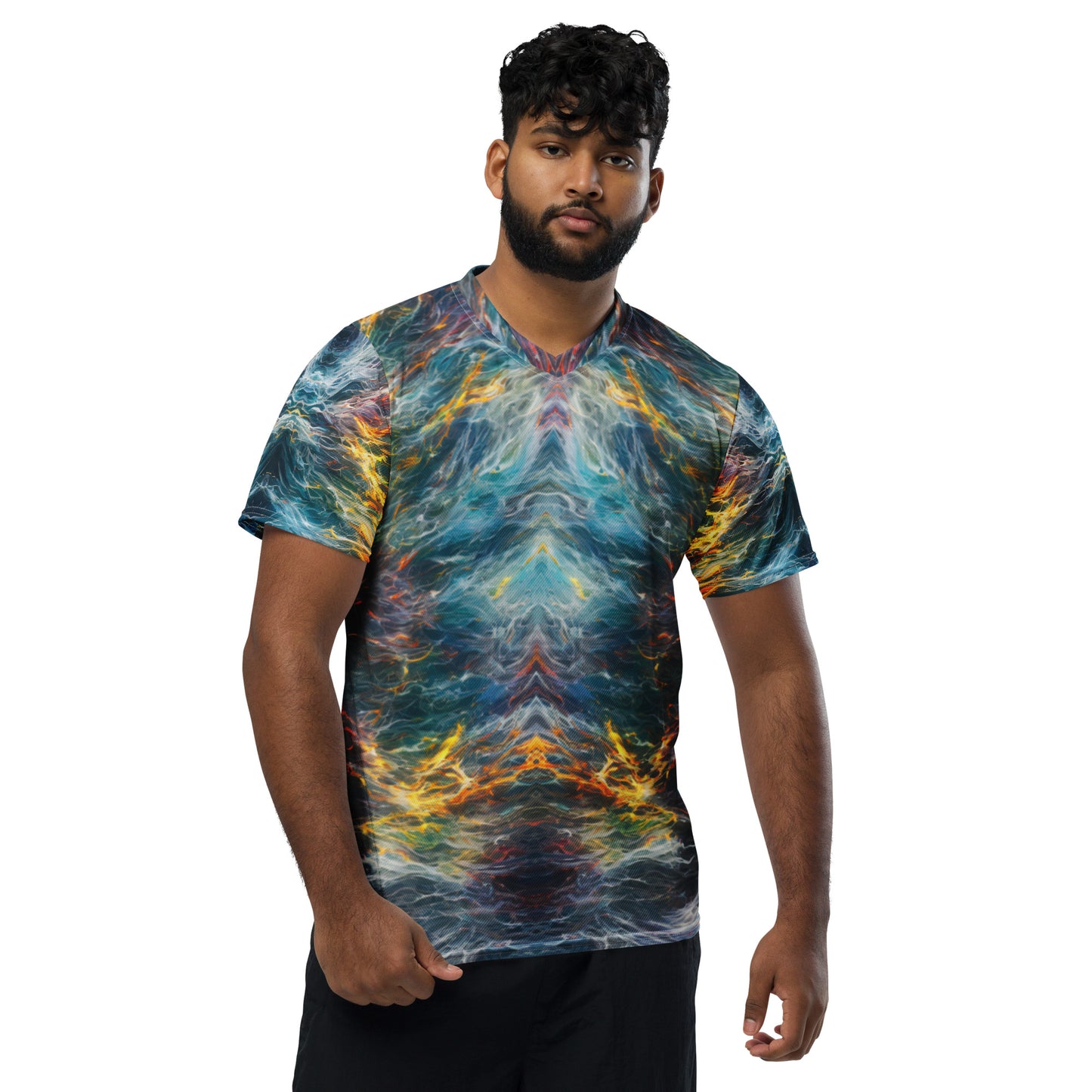 Distorted Universe : Recycled unisex sports jersey