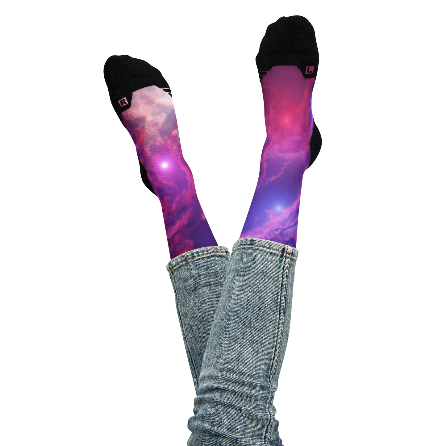 Dragons Eye Nebula Style Design Basketball socks