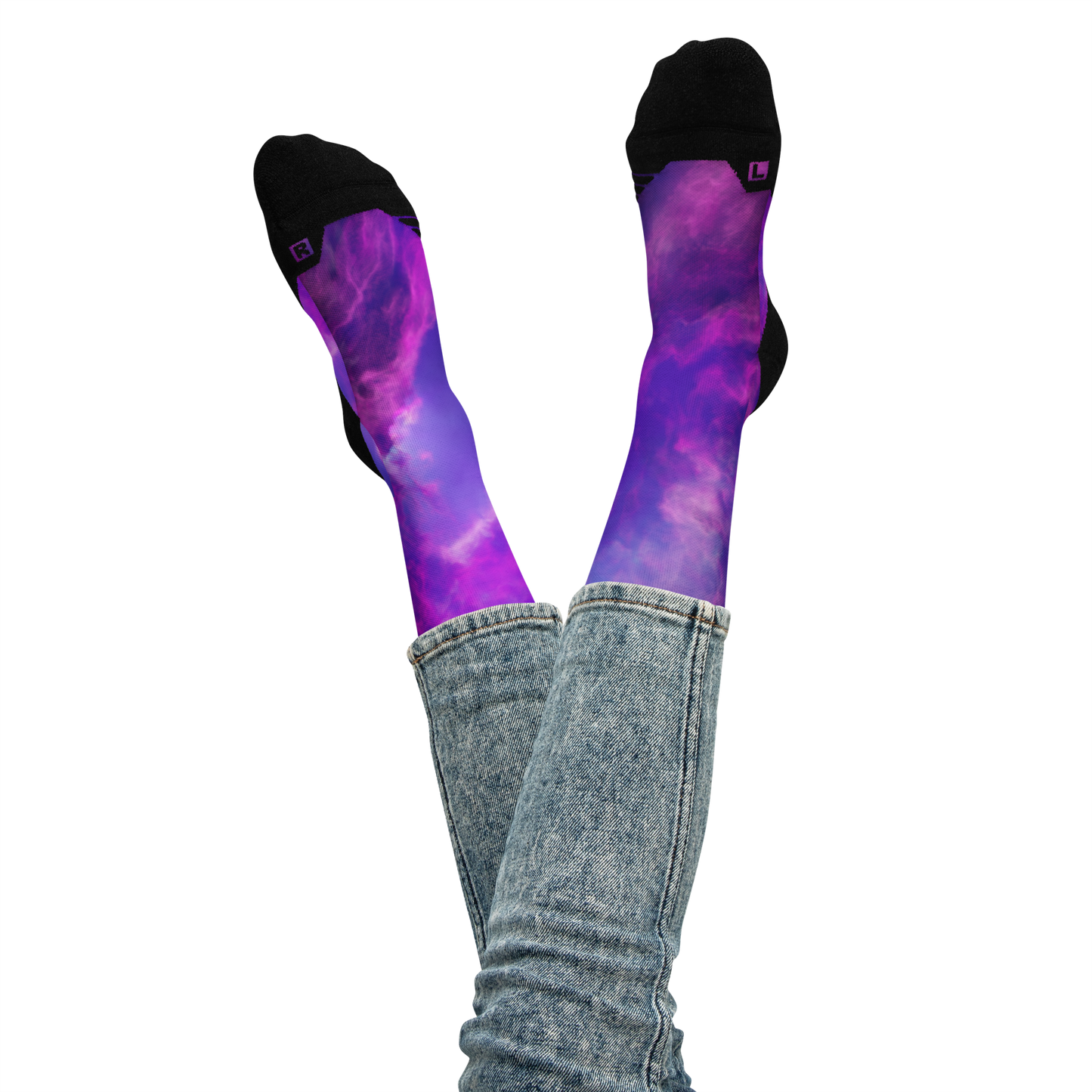 Almost A Sky Nebula Style Design Basketball socks