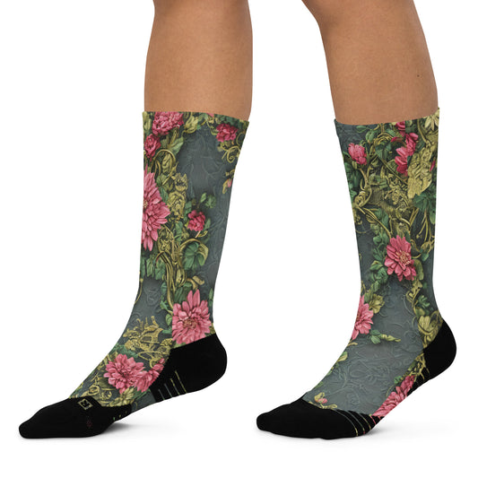 Classic Flowers Basketball socks