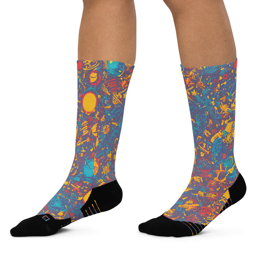 Abstract Golden : Basketball socks