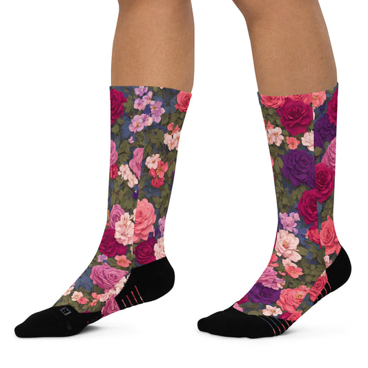 Floral Basketball socks